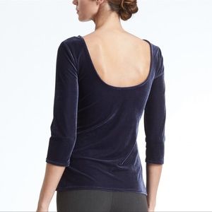 BR Velvet Scoop Back Top